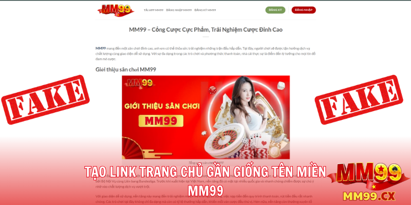 Tạo link trang chủ gần giống tên miền MM99